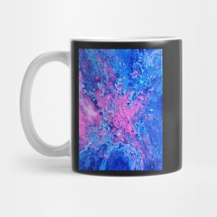 Blueberry Blitz Acrylic Pour - Fluid Painting Mug